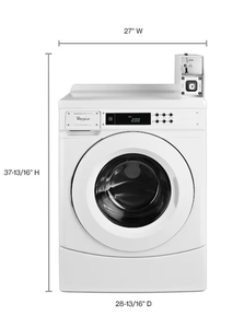 Lave-linge à chargement frontal et sécheuse à gaz commerciales à haute efficacité, fonctionnant à la monnaie, 3,1 pi³ - Product Image 3