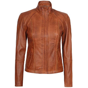 Veste en cuir véritable pour femmes, design tendance 2026, haute qualité, nouvelle veste en cuir pour femmes à manches longues, tendance - Product Image 3