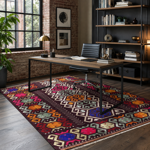 Netline Home Premier Border Dark Brown Heritage Washable <b>Rug</b> - Product Image 6
