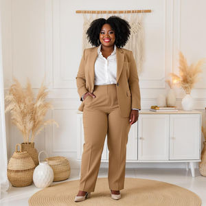 Elegant Plus Size Womens <b>Office</b> Wear Suit Two Piece Business Pant Suit OEM Available - Product Image 2