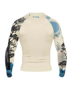 Camisetas de Protección Solar al por Mayor, Camiseta de Surf Estampada Unisex, Logotipo Personalizado, Protección UV, Ropa Deportiva de Manga Corta para Gimnasio - Product Image 2