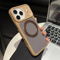 Funda de Fibra de Carbono con Anillo Giratorio de 360 Grados y Diseño Eléctrico para Apple iPhone 17 Air/18 Pro Max/16 Plus/15
