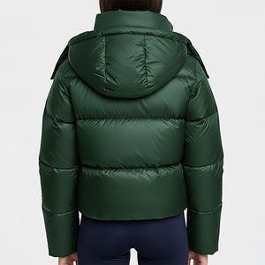 Chaquetas Acolchadas de Alta Calidad para Mujer, 100% Poliéster, Estilo Casual, Talla Grande, con Capucha y Relleno de Algodón - Product Image 6