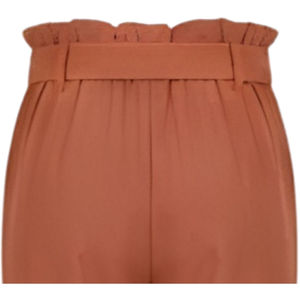 Pantalon droit décontracté pour femme en toile respirante à séchage rapide avec cordon de serrage, 100% coton, taille mi-haute - Product Image 5