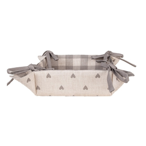 Corbeille à pain réutilisable en coton et lin de qualité alimentaire noeud français moyen 28x28cm rond lavable conserve la chaleur douce pâte à manger conviviale - Product Image 4