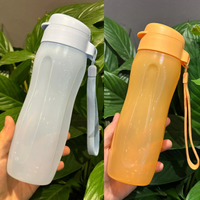 Bouteille d'eau écologique Tupperware 500ml haute qualité PP matière plastique vierge coffre-fort a sangle pour Sport Trekking travail école