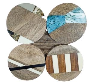 Posavasos de madera de calidad de primera clase, diseño especial, uso más exigente para decoración de mesa en restaurante de Bar de fiesta de boda - Product Image 1