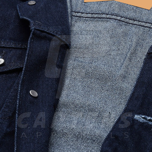 Veste en jean décontracté de couleur unie Vêtements à la mode Veste d'hiver en jean Veste en jean confortable - Product Image 6