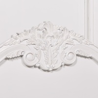 Lit sculpté Cherub Rose en bois d'acajou de haute qualité, couleur blanche, pour mobilier de chambre.