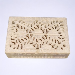 Boîtes à bijoux rectangulaires faites à la main en stéatite de marbre de qualité supérieure finition polie logo personnalisé décoration de la maison emballage cadeau - Product Image 1