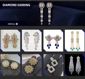 Pendientes de oro amarillo de 14kT de buena calidad de 27 gramos con diamantes naturales Joyería de moda de compromiso certificada IGI DE LA India - Product Image 4