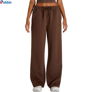 Ropa Deportiva para Mujer, Pantalones/Pantalones de Pierna Ancha con Cordón Delantero y Logotipo, Ligeros, Holgados, Transpirables, de Gran Tamaño - Product Image 3