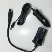 Fabricant, vente en gros, marque OEM 2464 # Câble d'alimentation 22 AWG 5.5X2.5 Noir Conforme RoHS Prise mâle DC pour allume-cigare 1000mm Personnalisé