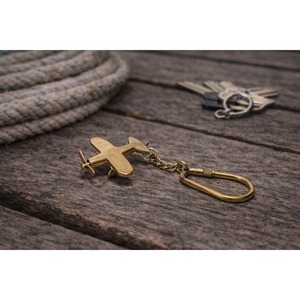 <b>Custom</b> Metal Airplane Keychain Brass & Stainless Steel Carabiner Gift Keychain for Cars and <b>Keys</b> - Product Image 1