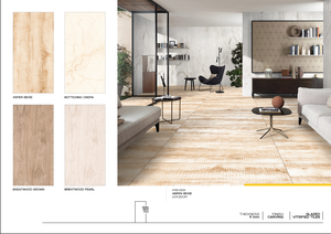 Vente chaude Carreaux de sol Aspect bois Céramique Finition bois Carreaux de céramique/Porcelaine Aspect bois 600x1200mm Carreaux mats - Product Image 5