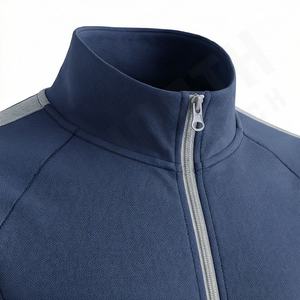 Conjuntos Deportivos Personalizados de Felpa de Algodón y Poliéster con Cremallera, Diseño Liso para Hombre, Ajuste Cómodo y Delgado, Ropa Deportiva, Color Personalizado - Product Image 4