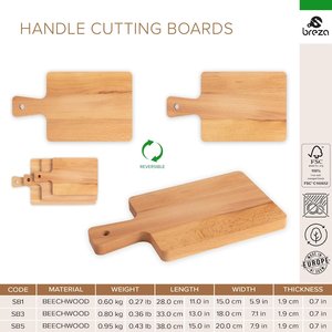 Tabla de cortar de madera elegante y resistente, perfecta para tablas de queso, picar y servir necesidades con cuchillo de queso de acero inoxidable - Product Image 2