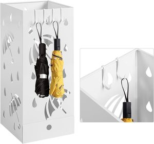 Vuông kim loại giữ ô với nước có thể tháo rời bộ sưu tập khay 4 móc mbrella Motif ô giá - Product Image 5