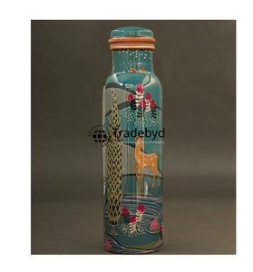 Botella de cobre tradicional Tradebyd para hidratación de desintoxicación de yoga, revestimiento anticorrosión de estilo clásico ecológico para consciente - Product Image 4