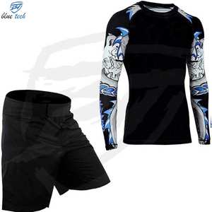 Conjunto de Entrenamiento de MMA y BJJ para Hombre y Mujer, Camiseta y Pantalones Cortos, Ropa de Lucha sin Gi, Muay Thai, Grappling, Jiu Jitsu, Ligero, Alta Calidad - Product Image 4