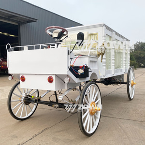 Voiture funéraire électrique à 4 roues de couleur personnalisée conforme aux normes européennes, carrosse funéraire, voiture vintage, voiture funéraire tirée par des chevaux - Product Image 4