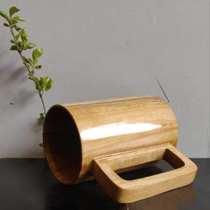 Compre una taza de café de madera hecha a mano única, taza de café de madera maciza aislada, ecológica, hecha en la India de Falak World Export - Product Image 3