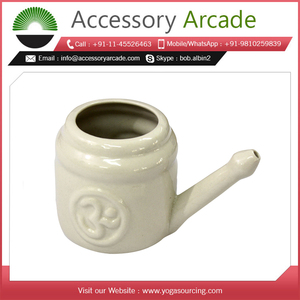 Olla de yoga Neti de cerámica pintada a mano personalizada de grado superior para meditación Suministro de atención médica a un precio razonable - Product Image 2