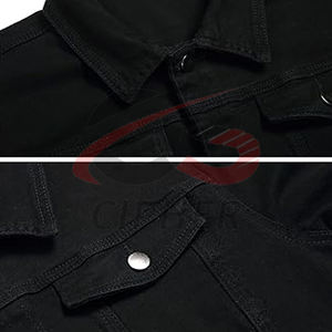 แจ็กเก็ตผ้ายีนส์สำหรับผู้ชายแจ็กเก็ตผ้าเดนิมผ้าฝ้ายออกแบบได้ตามต้องการผลิตจากโรงงาน - Product Image 3