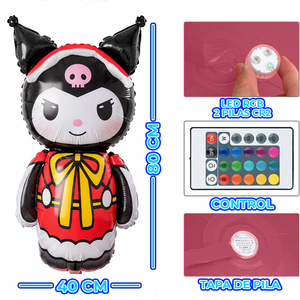 Decorazioni di Compleanno Gonfiabili Kuromi con Luci LED RGB in Plastica - Product Image 4