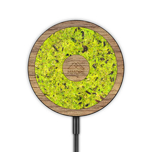Caricatore Wireless Magnetico Nero in Materiale Organico Legno 10W USB - Product Image 4