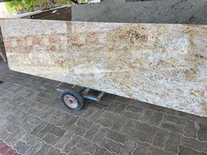 กระเบื้องบาฮาม่าหินแกรนิตสีทองพระศิวะ800x800ขัดเงาสร้างด้วยหินอ่อน - Product Image 6