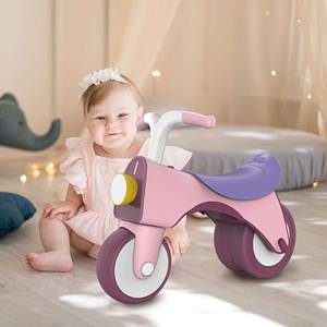 ROBINCOOL. <b>Pink</b> Ride-On <b>Balance</b> <b>Bike</b> for Kids 55 X 28 X 41 with Light and Sound Effects - Product Image 2
