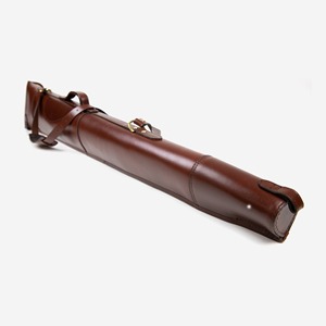Premier Leather Gun Slip up to 30 Buckle & Flap Harness Brown Carry Case Gun Slip <b>Bag</b> for Shot with Handle - Product Image 3