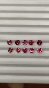 Gemas redondas de cuarzo de turmalina rosa de 4mm de alto grado, cristal Natural, corte de rubilita suelta para accesorios de joyería - Product Image 3