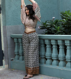 ชุดเดรสแขนผีเสื้อสำหรับผู้หญิงชุดเดรสทรงหลวมผ้าไหมพิมพ์ลายสำหรับวันหยุดฤดูร้อนชายหาดปาร์ตี้ - Product Image 2