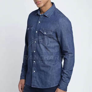 Camisa de Mezclilla Entallada y Elegante para Hombre, Camisa Retro de Calle, Camisa de Mezclilla Informal para Hombre, Camisa Cómoda para el Trabajo y Fiestas - Product Image 4