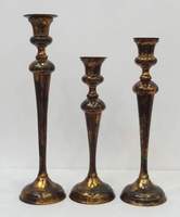 Support de pilier de bougie en cuivre de qualité supérieure grand support de pilier de bougie de sol long bougeoir gracieux luxe pilier antique en métal