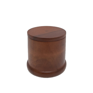 กล่องเก็บของไม้ทรงกลม ดีไซน์สวยงาม พร้อมฝาปิด ผิวธรรมชาติ สำหรับเก็บอุปกรณ์ครัว อาหารบนโต๊ะอาหาร - Product Image 1