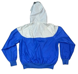 Ensemble de survêtement coupe-vent vintage deux pièces pantalon veste à capuche bleu gris doublure en maille séchage rapide survêtements respirants - Product Image 3