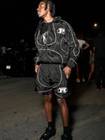 Ensemble coupe-vent en nylon avec shorts et bandes en polyester, survêtement de sport 2 pièces respirant et personnalisable, style streetwear