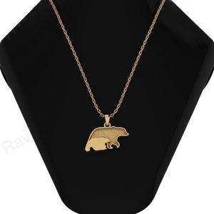 Base de Bisutería en Oro Sólido de 18K y Plata 925 con Forma de Oso Texturizado para Colgante, para Guardar Leche Materna, para Hacer Joyas Personalizadas - Product Image 2