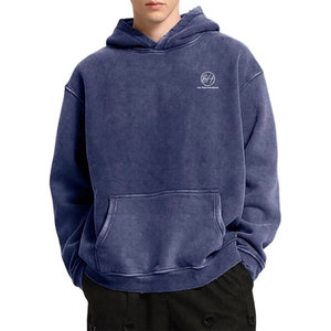 Service OEM, faible MOQ, sweats à capuche basiques respirants pour hommes, effet délavé à l'acide, dernier design, sweats à capuche effet délavé à l'acide les plus vendus pour la vente en ligne - Product Image 3