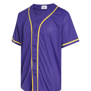 Jersey de béisbol para hombre de último diseño a precio barato Color sólido tamaño personalizado sublimación camiseta de béisbol uniformes - Product Image 1