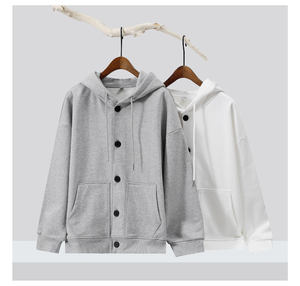 Winter Custom Heavyweight 400g Zip Collar Fleece Hoodies Full Zip Up Oversized Hoodies - Product Image 6