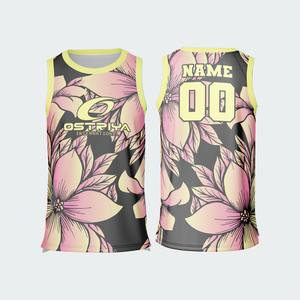 Maillot de basket-ball personnalisé à faible MOQ, nom d'équipe, été, sans manches, sublimation, pour unisexe - Product Image 6