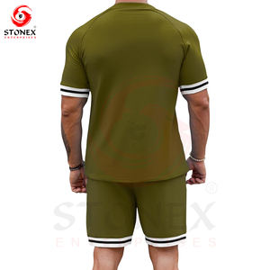 กางเกงขาสั้น2ชิ้นสำหรับผู้ชายชุดออกกำลังกายขาสั้นสำหรับผู้ชายชุดวอร์มแนวสตรีทชุดวอร์มแบบสั้นสำหรับใส่เล่นกีฬาฤดูร้อน - Product Image 6