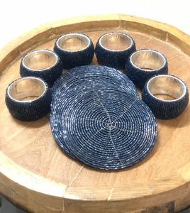 Ronds de serviette, ronds de serviette en rotin, ronds de serviette en osier, décor de table - Product Image 6