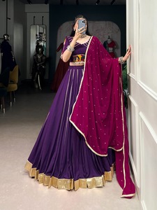 Colección Navratri Rayón con espejo Gamthi Work Lehenga Choli Fabricante y proveedor de India - Product Image 3