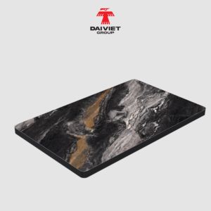 Panneau mural en charbon de bambou 5 mm, marbre noir avec veinage doré, 1220x2440 mm, fabriqué au Vietnam pour les intérieurs de villas de luxe - Product Image 1