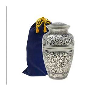 Urna funeraria de urna de ceniza biodegradable hecha a mano de alta demanda para cremación de urna de latón blanco humano hecha a medida con alta calidad - Product Image 2